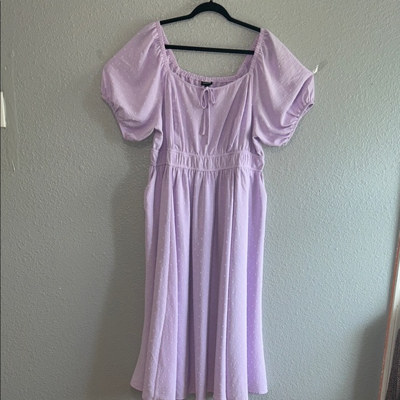 Torrid Light Purple Dress with Lace Accents - Picture 2 of 7